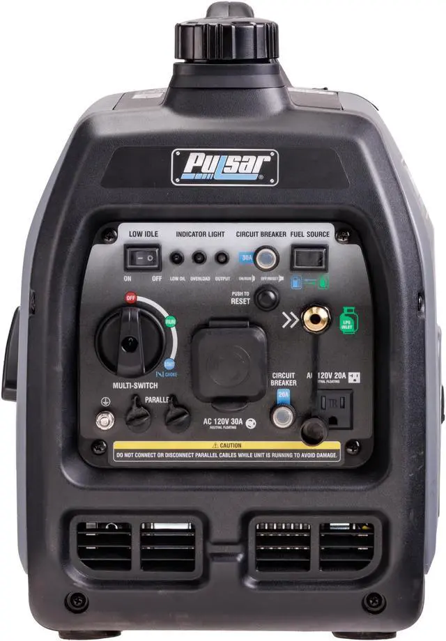 Alt view image 5 of 14 - Pulsar Products GD400BN, 4000W Portable super-quiet Dual Fuel & Parallel Capability, CARB Compliant Inverter Generator, ultra-lightweight and RV Ready, 4000-Watt Gray