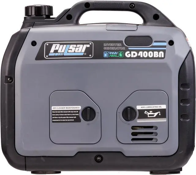 Alt view image 7 of 14 - Pulsar Products GD400BN, 4000W Portable super-quiet Dual Fuel & Parallel Capability, CARB Compliant Inverter Generator, ultra-lightweight and RV Ready, 4000-Watt Gray