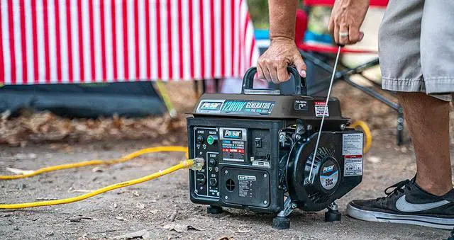 Alt view image 3 of 3 - Pulsar G1200SG Portable Gas-Powered Generator with Carrying Handle, 1200W, Black/Gray