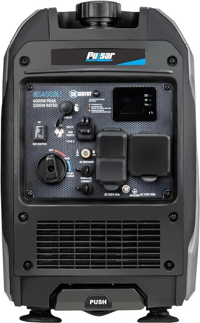 Alt view image 3 of 7 - Pulsar Products GX400BN DUAL FUEL 4000W INVERTER GENERATOR WITH CO ALART