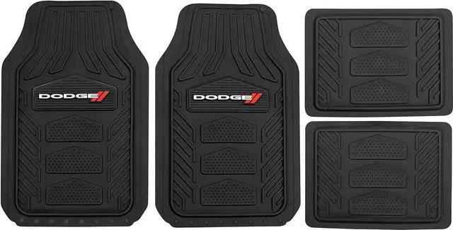 Main image of Dodge Weatherpro 4 Piece Floor Mats Set, Floor Mats by Plasticolor (001666R01), Black, One Size