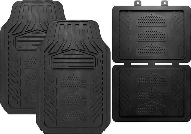 Alt view image 2 of 2 - Dodge Weatherpro 4 Piece Floor Mats Set, Floor Mats by Plasticolor (001666R01), Black, One Size
