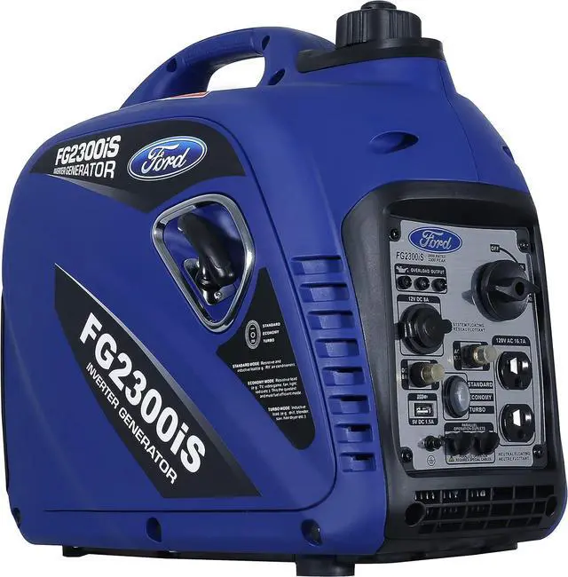 Alt view image 3 of 4 - Ford 2300 Watt Portable Gasoline Super Quiet Inverter Generator FG2300iS, Blue