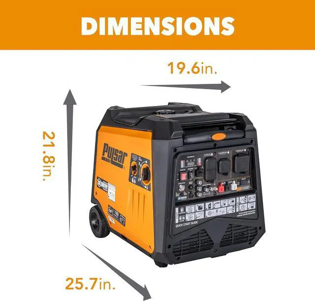 Alt view image 4 of 7 - Pulsar 9500 Watt Tri Fuel Portable Inverter Generator, Remote Electric Start, CO Sensor, Parallel Capable, Super Quiet, Use for RV, Camping, Outdoor & Home, Gasoline, Propane, Natural Gas -NED95TiSRCO