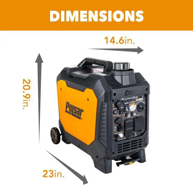 Alt view image 4 of 7 - Pulsar 4000 Watt Portable Inverter Generator, Dual Fuel Gasoline & Propane, Remote Electric Start, CO Sensor, Parallel Capable, Super Quiet, Use for RV, Camping, Outdoor & Home, NE40BiSRCO
