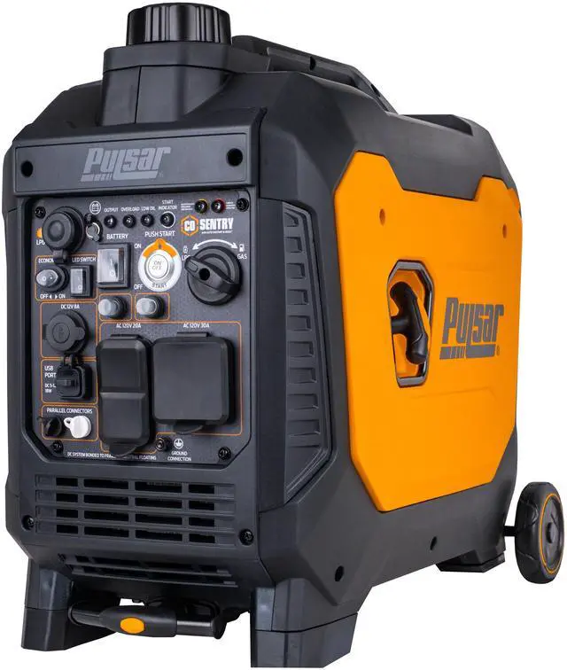 Alt view image 6 of 7 - Pulsar 4000 Watt Portable Inverter Generator, Dual Fuel Gasoline & Propane, Remote Electric Start, CO Sensor, Parallel Capable, Super Quiet, Use for RV, Camping, Outdoor & Home, NE40BiSRCO