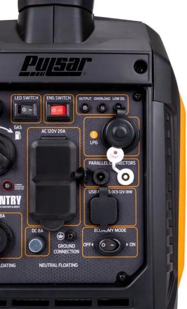 Alt view image 3 of 7 - Pulsar 2,700W Portable Dual Fuel Quiet Inverter Generator With USB Outlet & Parallel Capability, Carb Compliant, CO sentry, NE27BiSCO