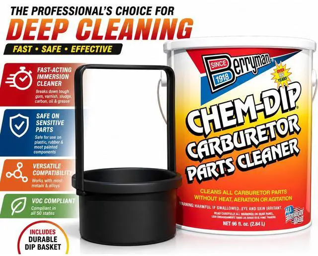 Alt view image 2 of 6 - Berryman Products 0996-ARM B-9 Chem Dip Parts Cleaner with Basket and Armlock, 3/4-Gallon Pail