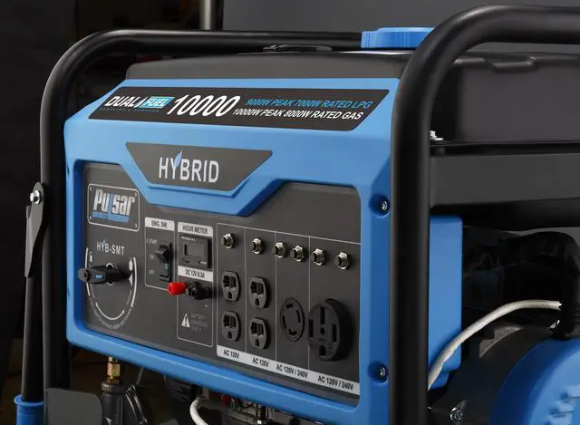 Alt view image 5 of 7 - Pulsar Dual Fuel 10000w Generator with Switch & Go Technology