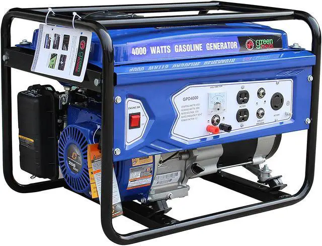 Alt view image 5 of 6 - Green-Power America Gasoline Generator Consumer's Select Series GPD4000W delivers 4000 watts of starting power and 3000 watt of continious power.