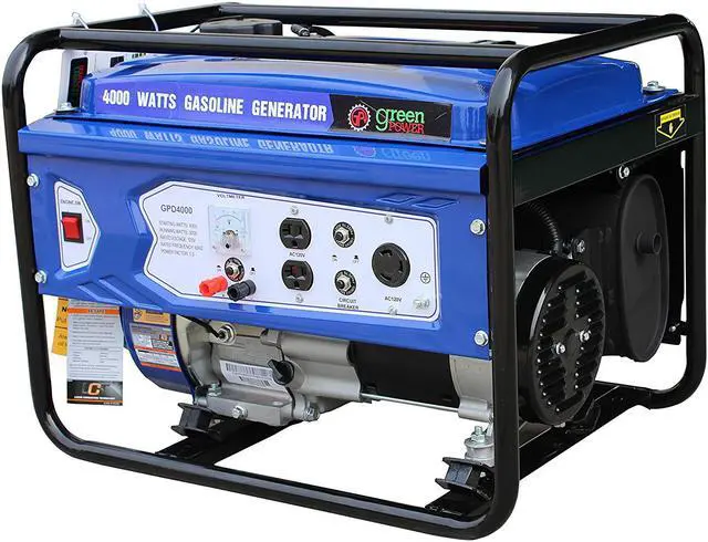 Alt view image 6 of 6 - Green-Power America Gasoline Generator Consumer's Select Series GPD4000W delivers 4000 watts of starting power and 3000 watt of continious power.
