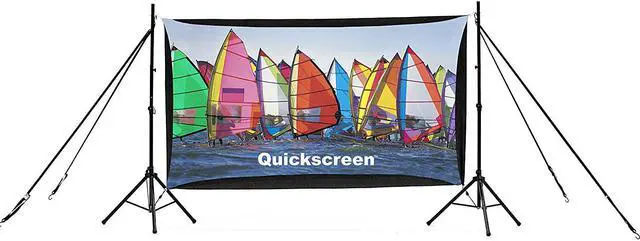 Alt view image 2 of 17 - Recreation Series System | 9' Front and Rear Projection Screen with HD Savi 1080p Projector, Surround Sound System & Blu-Ray Player w/WiFi (EZ-950)