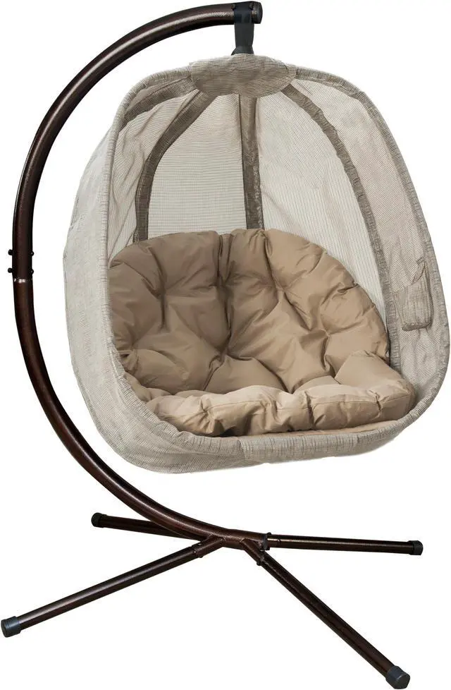 Main image of Flowerhouse FHEC100-BRK Hanging Egg Chair - Bark