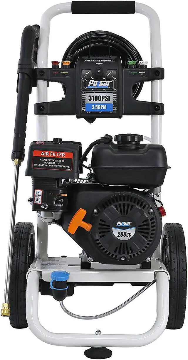 Alt view image 2 of 3 - Pulsar 3,100 PSI 2.5 GPM Gas-Powered Pressure Washer with 5 Quick Connect Nozzles & On-Board Detergent Tank, W31H19