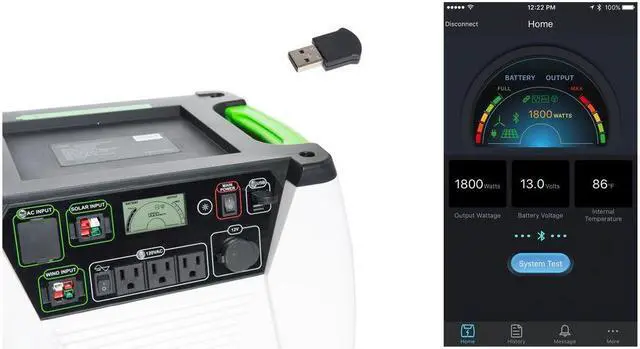 Alt view image 5 of 5 - Nature's Generator - 1800W Solar & Wind Powered Portable Generator HKNGGN