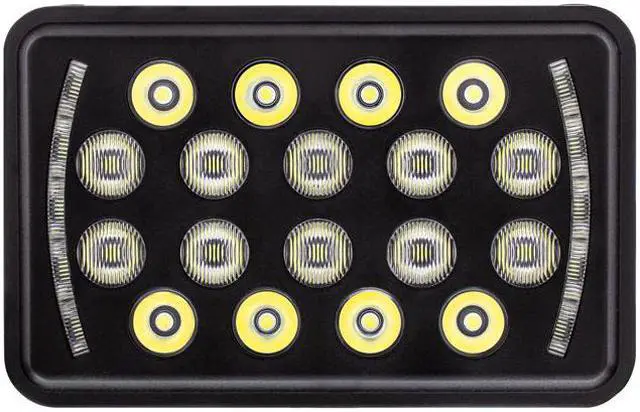 Alt view image 2 of 5 - United Pacific 18 High Power 4"X 6" LED Rectangular Light With Position Light - Black 36449