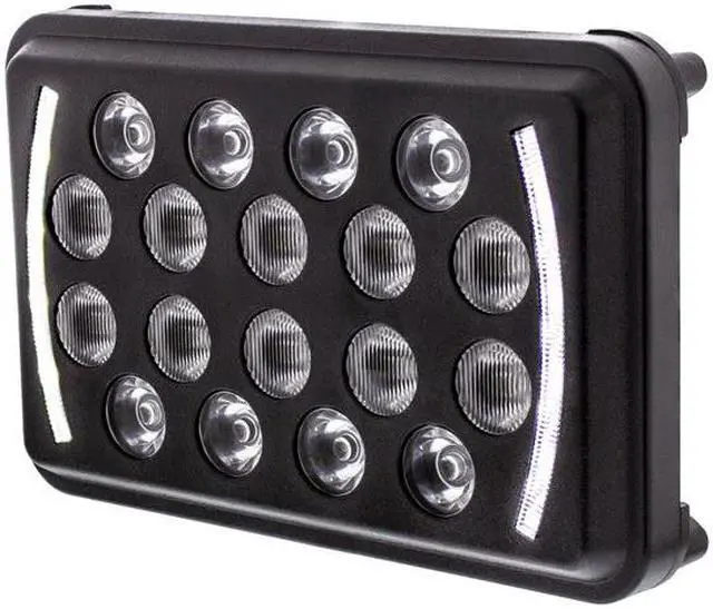 Alt view image 3 of 5 - United Pacific 18 High Power 4"X 6" LED Rectangular Light With Position Light - Black 36449
