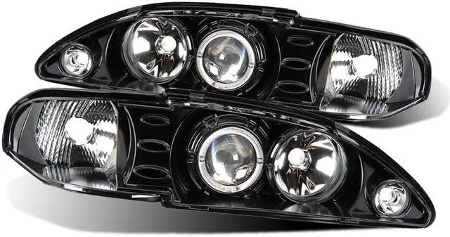 Main image of CG FORD MUSTANG 94-98 1 PC PROJECTOR HEADLIGHT HALO BLACK CLEAR AMBER 02-AZ-FM94-PBC-R-1-A PAIR