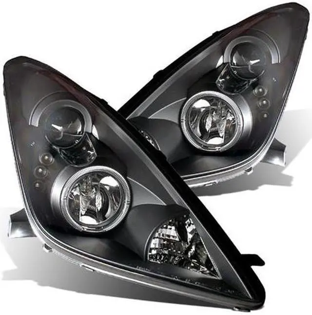 Main image of CG TOYOTA CELICA 00-04 PROJECTOR HEADLIGHT HALO BLACK 02-AZ-TC00-PBC-R PAIR