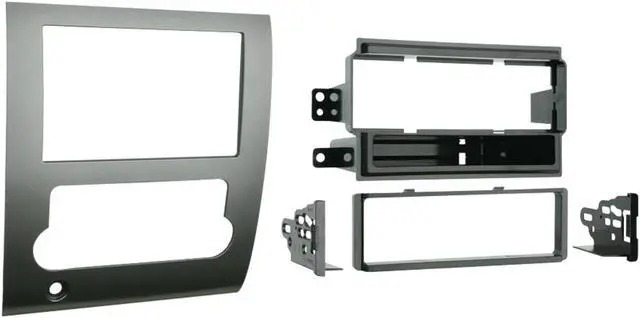 Alt view image 4 of 8 - Metra 99-7424 Single DIN/Double DIN Installation Kit for 2008-up Nissan Titan (Silver)
