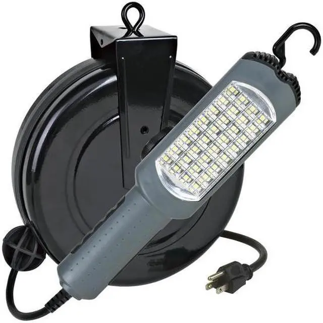 Alt view image 2 of 3 - Auto Repair Work Light LED 30 Foot Retractable Cord Reel Alert Stamping 5030AS