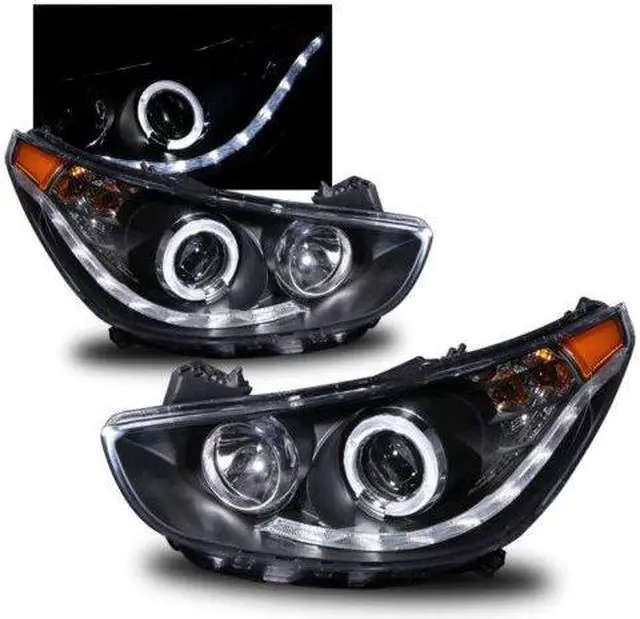 Main image of CG For Hyundai Accent 11-13 Sedan/Hatchback Projector Headlight Halo Black (LED)