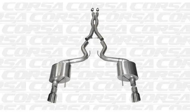 Alt view image 2 of 5 - Corsa Performance 14328 Xtreme Cat-Back Exhaust System Fits 15-17 Mustang