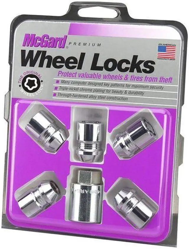 Alt view image 4 of 5 - McGard 24552 Chrome Cone Seat Wheel 5 Lock Set (M12 x 1.25)