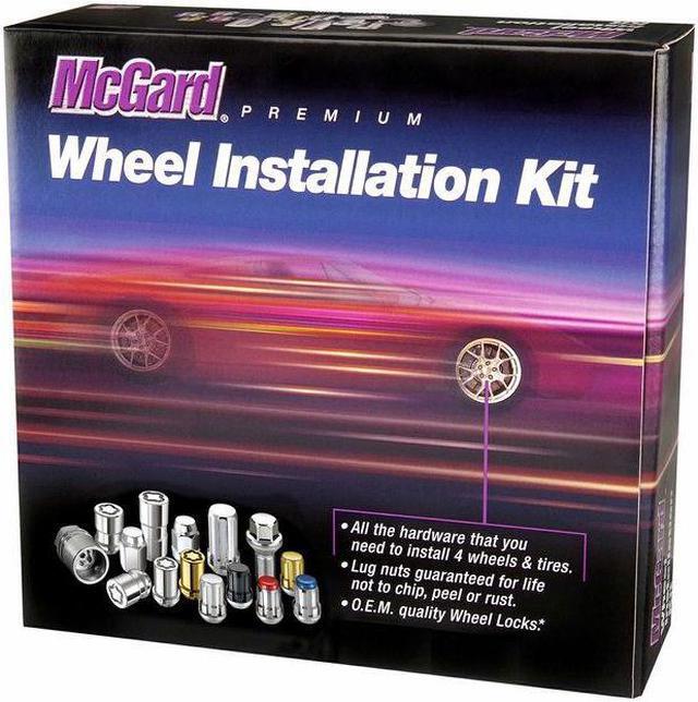 Alt view image 4 of 12 - McGard 84558 Chrome/Black Cone Seat Wheel Installation Kit; 5 Lug (M12 x 1.5)