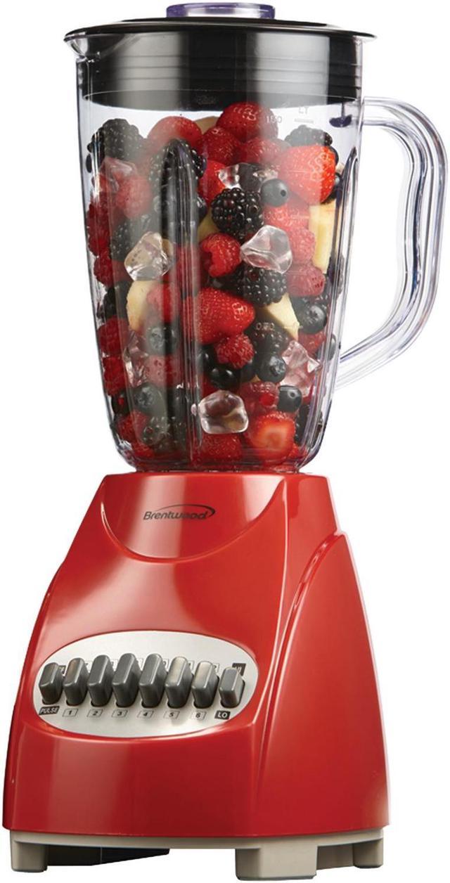 Brentwood 12-Speed Blender with Plastic Jar in Red