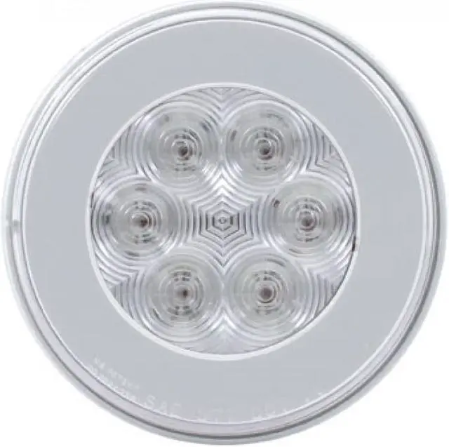 Main image of United Pacific Industries 21 LED 4" Stop, Turn & Tail "GLO" Light - Red LED/Clear Lens Led 37134