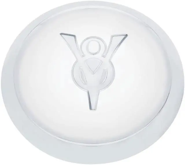 Main image of United Pacific Industries 1934 Stainless Hub Cap w/ "V8" Script Wheel Accessory A6024