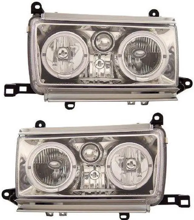 Main image of CG TOYOTA LAND CRUSIER FJ82 91-94 HEADLIGHT HALO CHROME 02-AZ-TL91-C-R PAIR