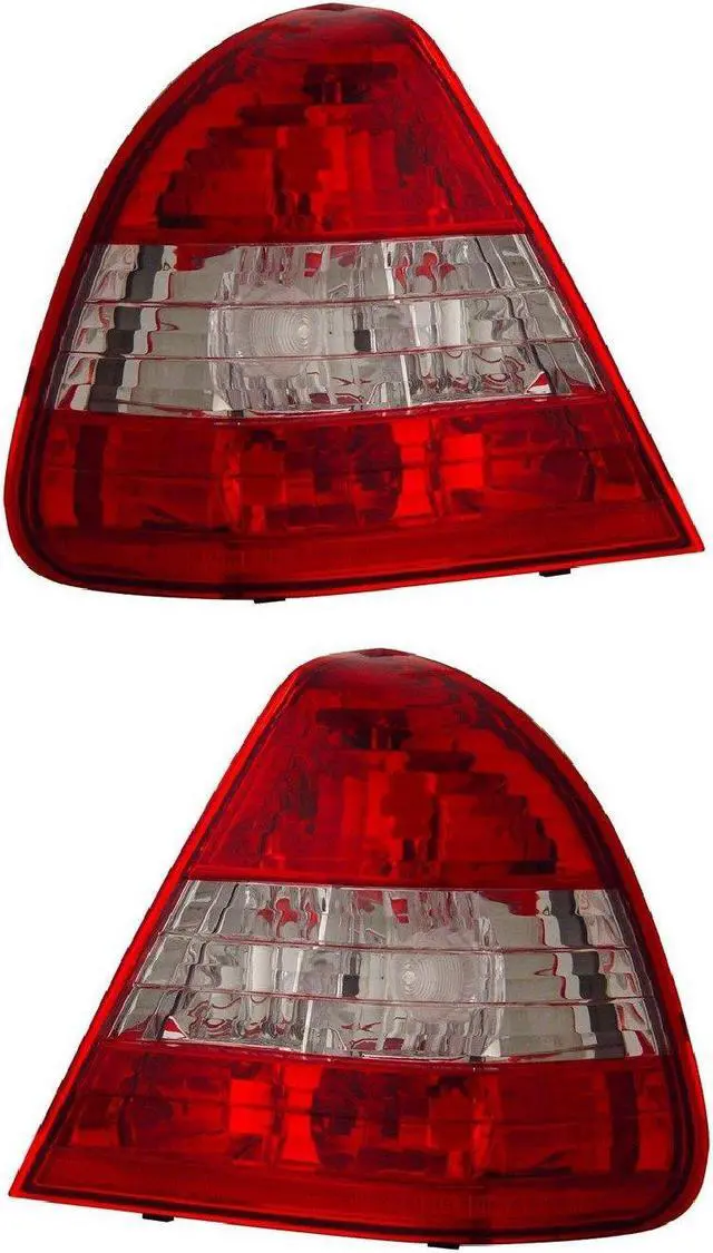 Main image of CG MBZ C CLASS W202 96-99 TAILLIGHT RED/CLEAR 03-MBZC9699TLRC PAIR
