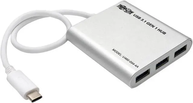 Main image of Tripp Lite 4-Port Portable USB 3.1 Gen 1 USB Type-C USB-C Hub Tablet Laptop (U460-004-4A)