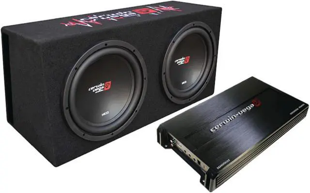 Alt view image 9 of 18 - Cerwin vega BKX212V 3000W MAX Basskit XED Dual 12" loaded vented 3/4" MDF encl w/1000W MAX amplifier