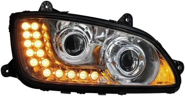 Main image of United Pacific Kenworth T660/T440/T470 Chrome Projection Headlight W/ LED Turn Signal - Passenger 31159