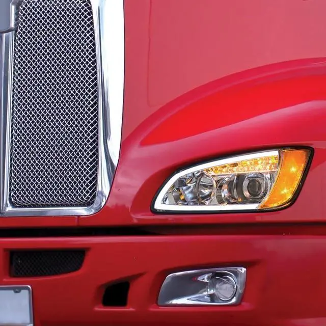 Alt view image 7 of 7 - United Pacific Chrome Projection Headlight With LED Turn Signal & LED Position Light For 2008+ Kenworth T660 - Driver 32779