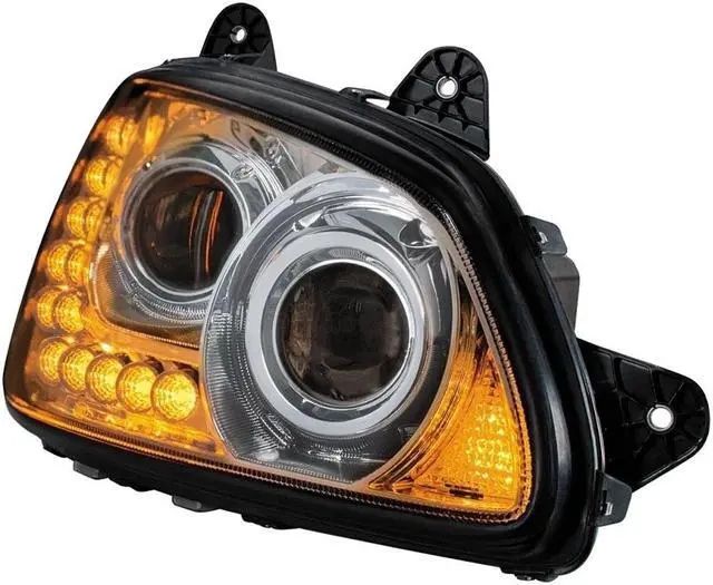 Alt view image 3 of 5 - United Pacific Kenworth T660/T440/T470 Chrome Projection Headlight W/ LED Turn Signal - Passenger 31159