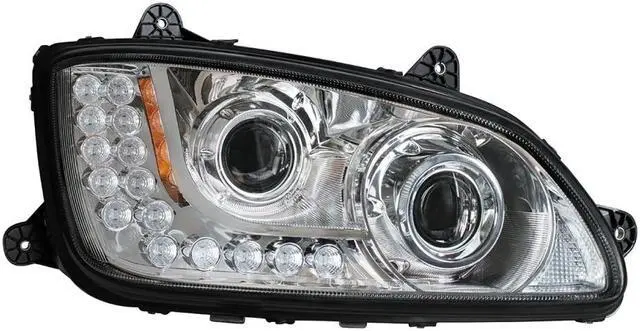 Alt view image 2 of 5 - United Pacific Kenworth T660/T440/T470 Chrome Projection Headlight W/ LED Turn Signal - Passenger 31159