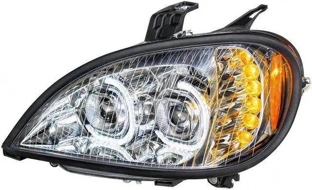 Main image of United Pacific Chrome High Power LED Projection Headlight For 1996-2018 Freightliner Columbia - Driver 31090