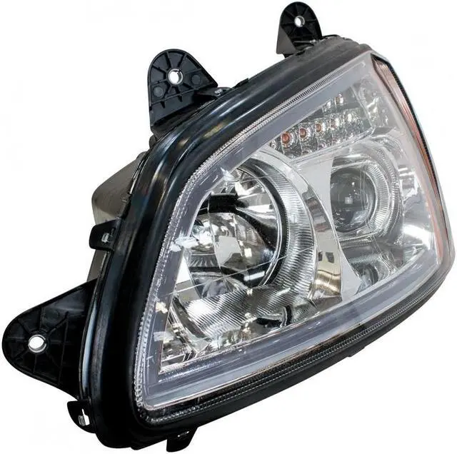 Alt view image 5 of 7 - United Pacific Chrome Projection Headlight With LED Turn Signal & LED Position Light For 2008+ Kenworth T660 - Driver 32779