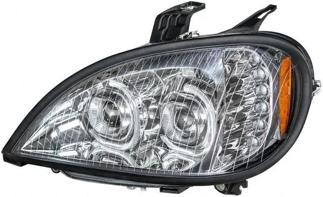 Alt view image 2 of 6 - United Pacific Chrome High Power LED Projection Headlight For 1996-2018 Freightliner Columbia - Driver 31090