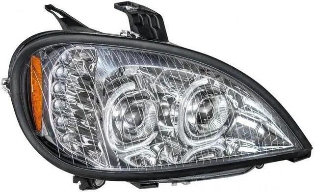 Alt view image 2 of 6 - United Pacific Chrome High Power LED Projection Headlight For 1996-2018 Freightliner Columbia - Passenger 31091