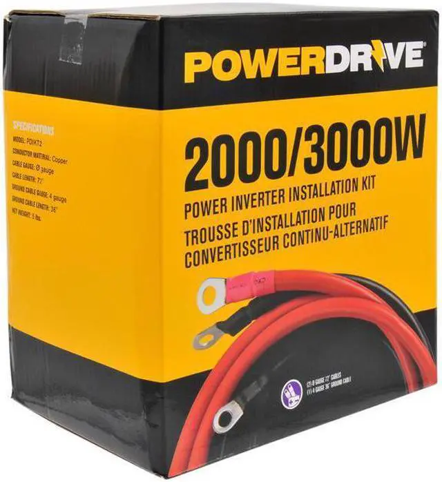 Alt view image 6 of 6 - PowerDrive PDIKT2 2000/3000 Watt Power Inverter Installation Kit