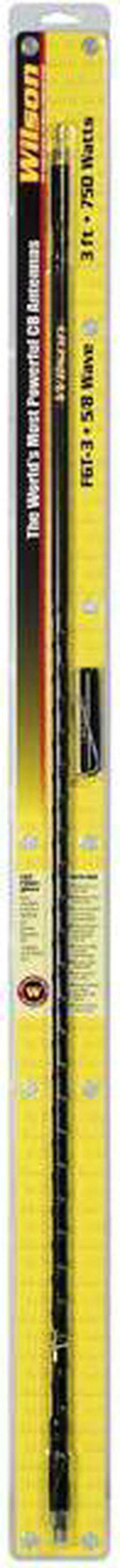 Alt view image 3 of 5 - Wilson Antennas 305-483 3 ft. Silver Load FGT Series Fiberglass Whip Black