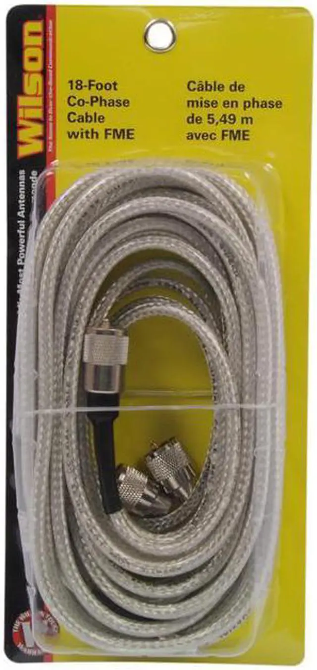 Alt view image 2 of 7 - Wilson Antennas Coax Cable, FME Connector, Copper, 18 ft. L Copper 305818FME