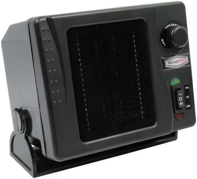 Alt view image 6 of 11 - Roadpro RPSL-681 12 Volt Direct Wire Ceramic Heater- Fan with Swivel Base