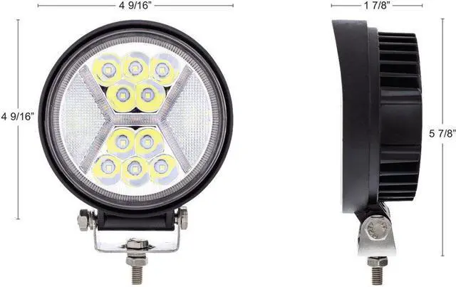 Alt view image 4 of 4 - United Pacific 36457 4.5" 24 High Power LED Work Light With "X" White Light Guide