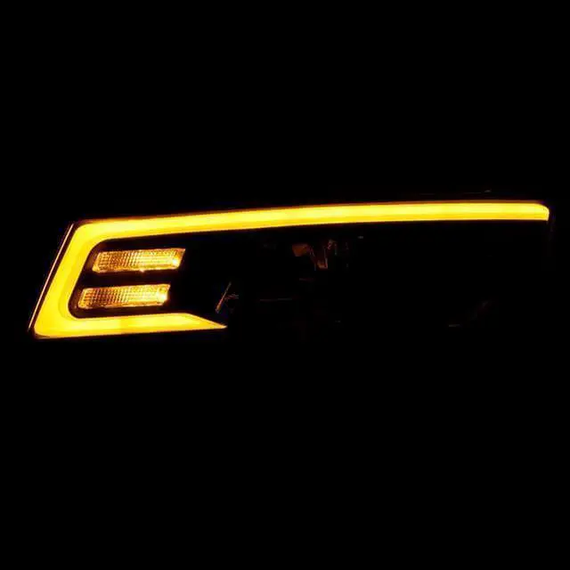 Alt view image 6 of 6 - CG Headlights Jeep Grand Cherokee 17-18 H.L. Projector Switchback H.L. Black Amber 02-AZ-JGC17-PBC-P-A Set